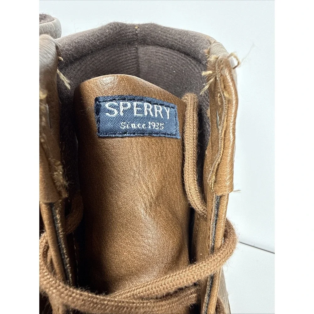 Sperry Youth Duck Boots Size 6 Brown Black Lace Up Ankle‎